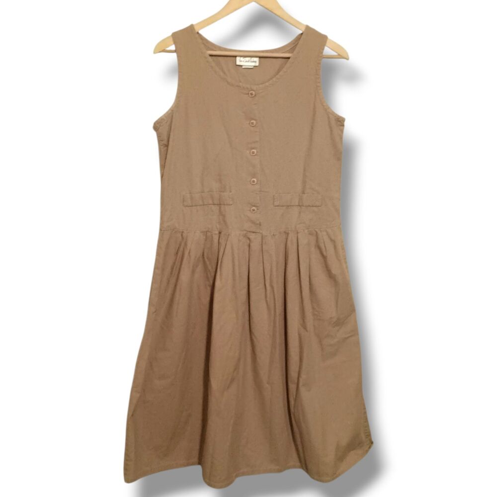 Vintage Via Sant Andrea Jumper Dress-Size 9/10-Pockets-1990s-Adjustable Back